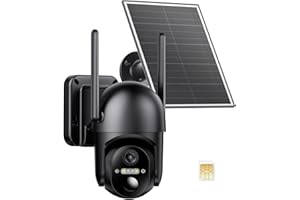 Tefrio 4G LTE Cellular Security Camera Outdoor with a Changeable SIM Card (Support Verizon/AT&T/T-Mobile), No WiFi Needed, 2K Day/Night Live Video, 360° Rotation Viewing, Motion Alerts, Remote Access