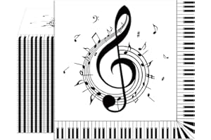 40pcs Musical Note Napkins Black and White Music Napkins Music Notes Party Decorations for Boys and Girls Birthday Music Them