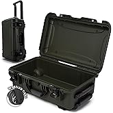 NANUK 935 Hard Case – Waterproof Equipment Case with Wheels, 22” x 14” x 9” – Dustproof and Impact Resistant, Airline Carry-On Approved – Olive