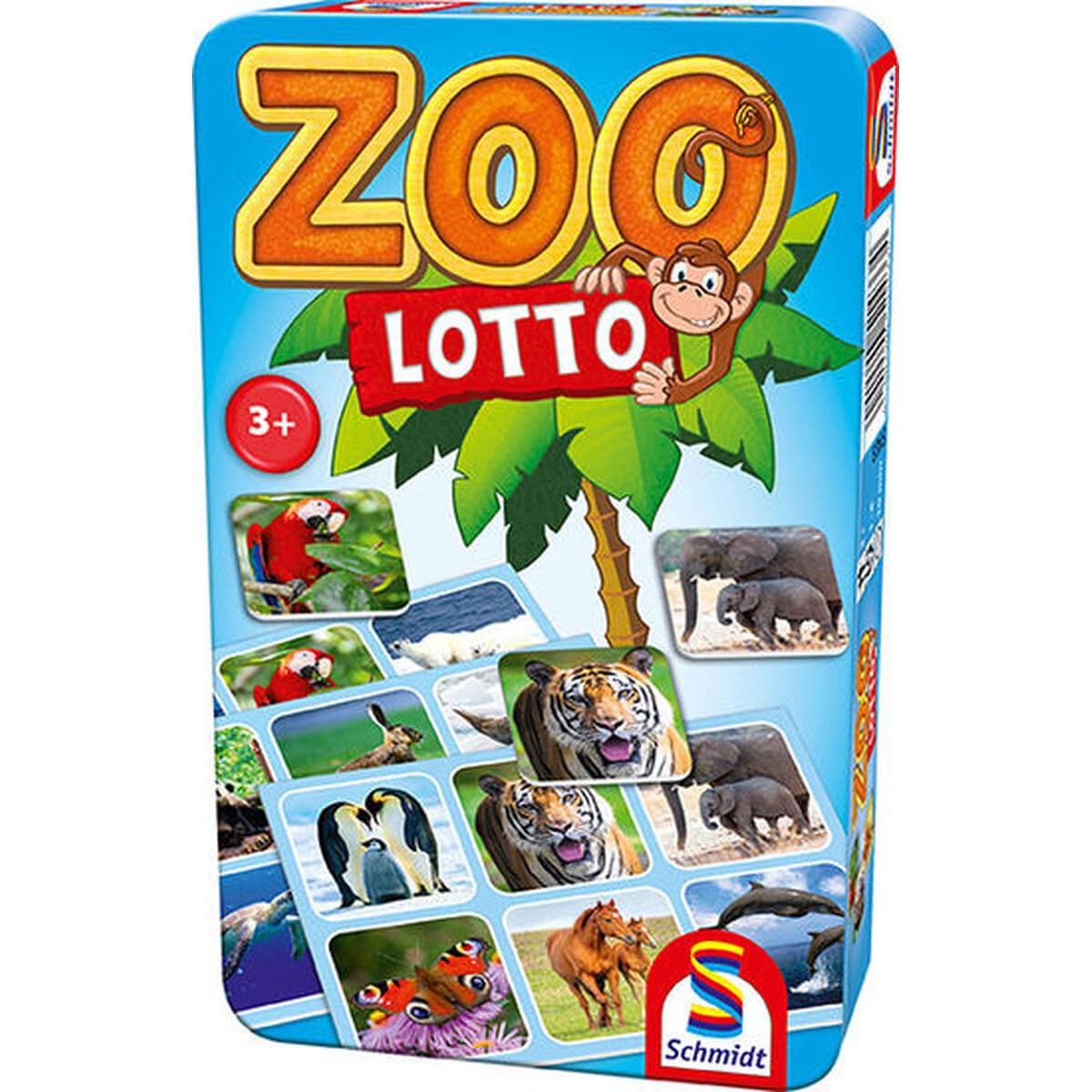 Schmidt Spiele 51433 Zoo Lotto, Bring Me with Game in Metal Tin, Multi-Coloured
