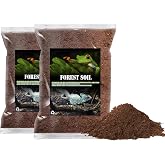 BNOSDM 2PCS Reptile Soil Substrate,Fluffy Small-Strand Reptile Substrate,Natural Terrarium Bioactive Soil Bedding for Snakes, Lizards, Tortoises Tarantulas,Lizards