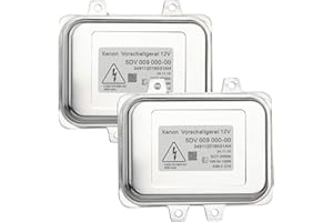 KERBIY 2 Sets HID Headlight Ballast W/Igniter & D2S Bulb for Cadillac Escalade 2007-2013,for BMW E60 2006-2009,for Chrysler Town&Country 2008-2014,5DV 009 000-00 15782392 Xenon Ballast Control Module