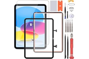 FKBAightccy Touch Screen Digitizer for iPad 10th Gen 2022 A2696 A2757 A2777 10.9" Tablet Screen Replacement Panel Front Glass Repair Kit Replacement Black with Tool (No LCD Display)
