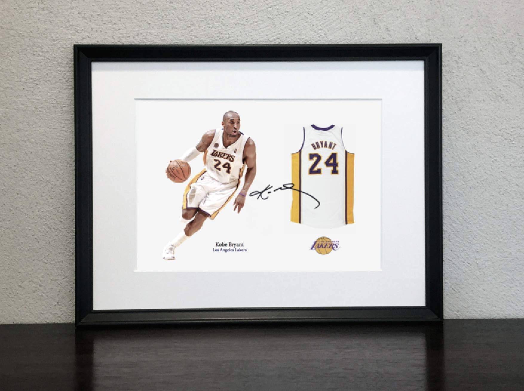 Kobe Bryant Los Angeles Lakers NBA Basketball Jersey autograph Print signed - Legend