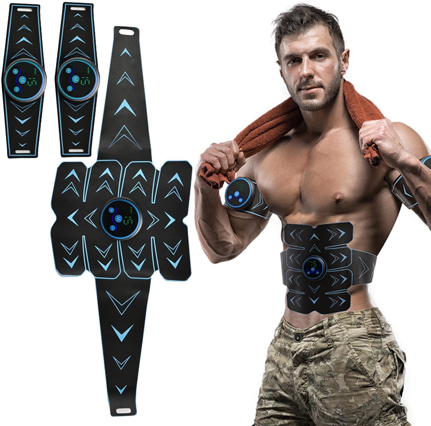 Photo 1 of Fitness Belt, Abs Stimulator Muscle Toner, Ab Machine Trainer for All Body, Fitness Strength Training Workout Equipment for Men and Women