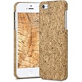 kwmobile Apple iPhone SE / 5 / 5S Case - Protective Cork Cover for Apple iPhone SE / 5 / 5S - Light Brown Brown 29975.24