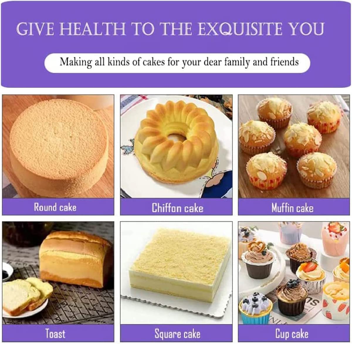 Acidea Nonstick Silicone Bakeware Set, 7pcs Baking Cake Pan, Economical BPA Free Heat Resistant Bakeware Suppliers Tools Kit with Silicone Brush for DIY Loaf Bread Cheesecake Pizza Cupcake Muffin