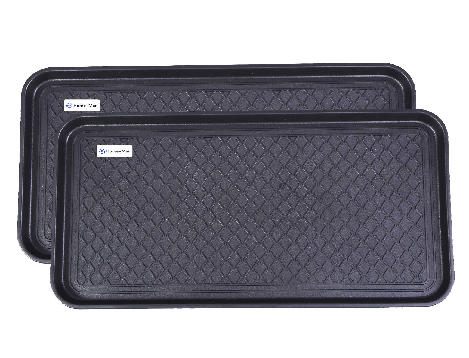 Home-Man Multi-Purpose Boot Tray Mat,Shoe Tray Mat,Dog Feeding Tray,Waterproof Trays for Indoor and Outdoor Floor Protection,30" x 15"/2 Pack