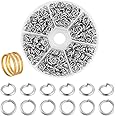 PH PandaHall 304 Stainless Steel Jump Ring, 900pcs 6mm Open Jump Rings 18-Gauge O Ring Diameter Jewelry Connector Rings for Earring Bracelet Necklace Pendant Jewelry DIY Craft Making
