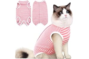 Tiagoboo Cat Recovery Suit for Male and Female Surgical Post Surgery Soft Surgery Recovery Suit Onesie for Cats,E-Collar Alternative Anti-Licking Outfit Pet Surgical Recovery Pajama Suits