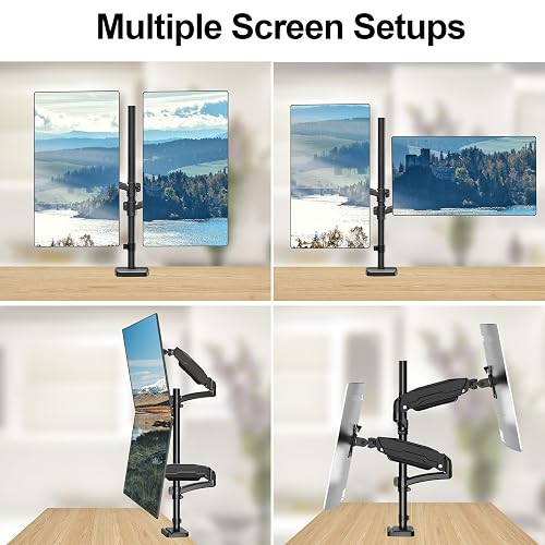 32 Inch Monitor Stack Monitor 32 Inch MOUNT PRO Vertical Dual Monitor Stand - Stacked Monitor ...