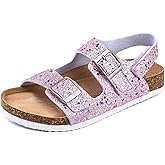 Torotto Kids Girls Boys Sandals with Cork Footbed Adjustable Strap Toddler Casual Slides Sandals Open Toes Flat