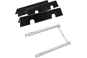 PHYESUVIN Grill Replacement Parts for Weber GS4 Spirit II 200 and I 200 Series Grill with Front Control, 15.3" 7635 Flavorizer Bars and 18" 69785 Grill Burner Tubes for Spirit E210 E220 S210 S220