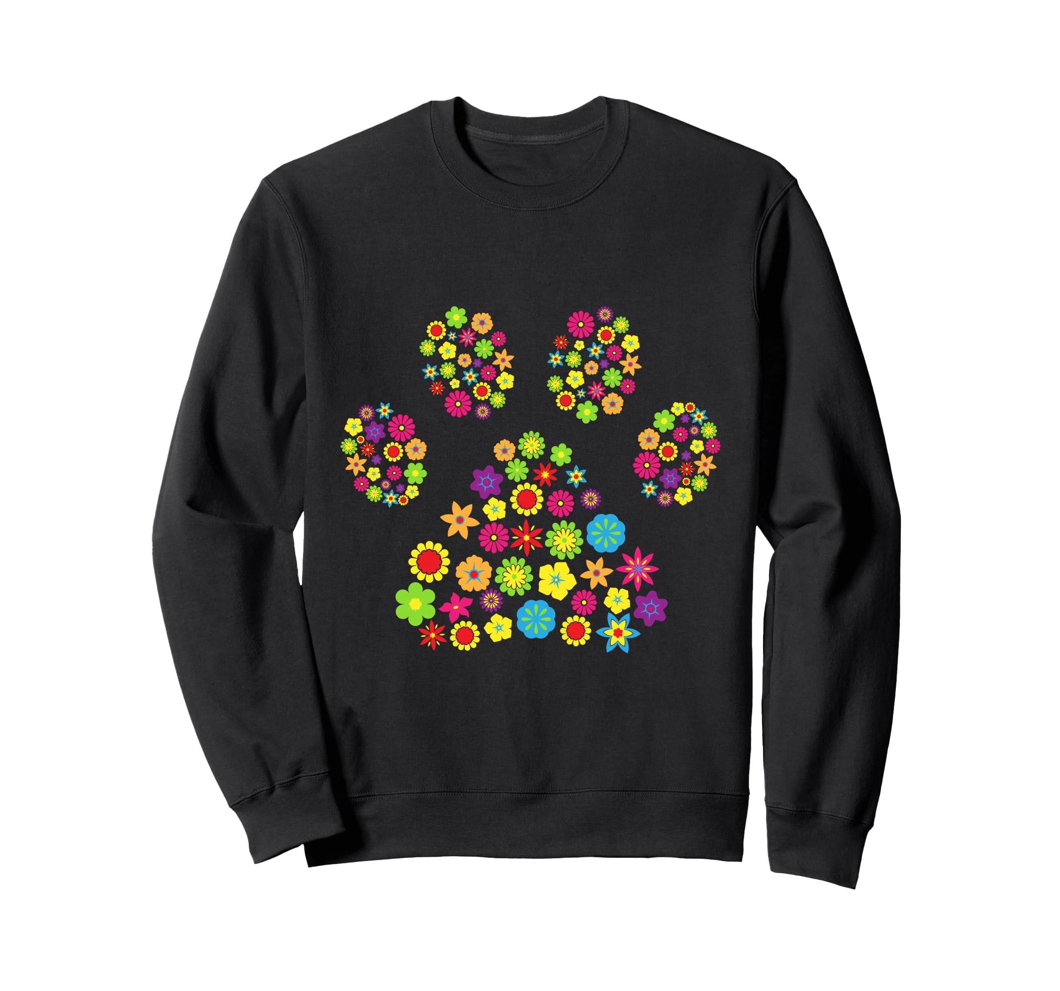 Dog paw flowers dog mom miss Dog Lovers Bello Sweatshirt