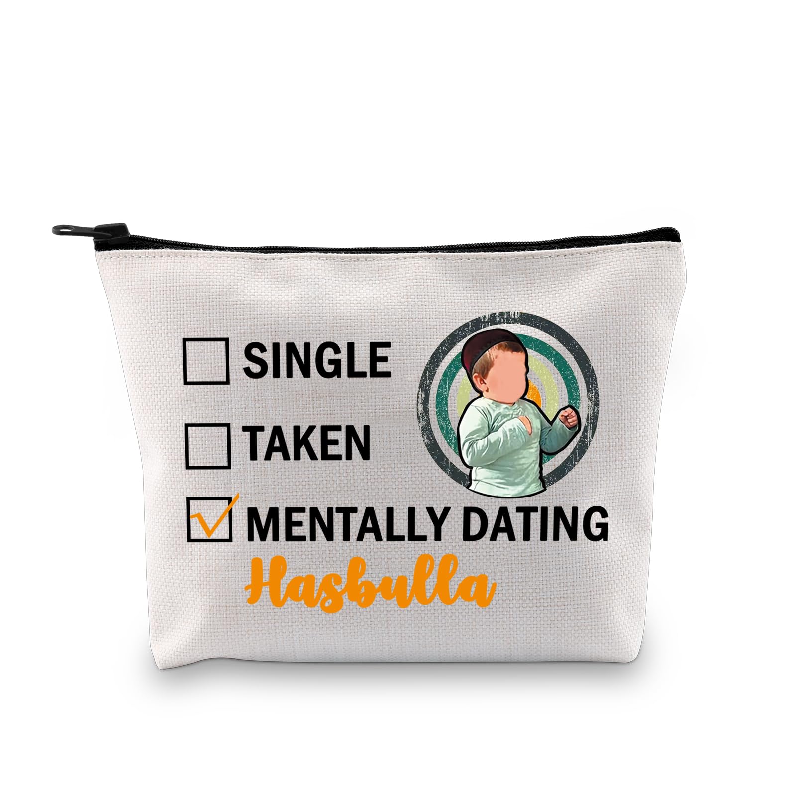 PYOUL Magomedov Inspired Gift Mentally Dating Hasbulla Makeup Bag Hasbulla Fan Cosmetic Bag Hasbulla Merch (Mental Date Hasbulla)