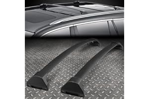2Pcs USA All New Stock Black ABS Aluminum Roof Rail Rack Side Bar Crossbars Cross Bars Fits for Acura MDX 2014-2020