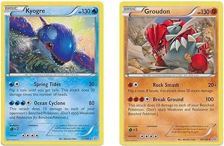 Amazon ポケモン Kyogre Groudon伝説のポケモンセットprimalクラッシュ Rare Pokemonロット トレカ 通販