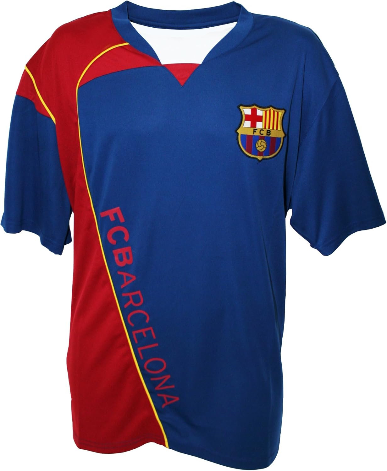 Amazon.com : UEFA Adult FC Barcelona Performance Polyshirt - Away (Blue, Small) : Sports Fan T 