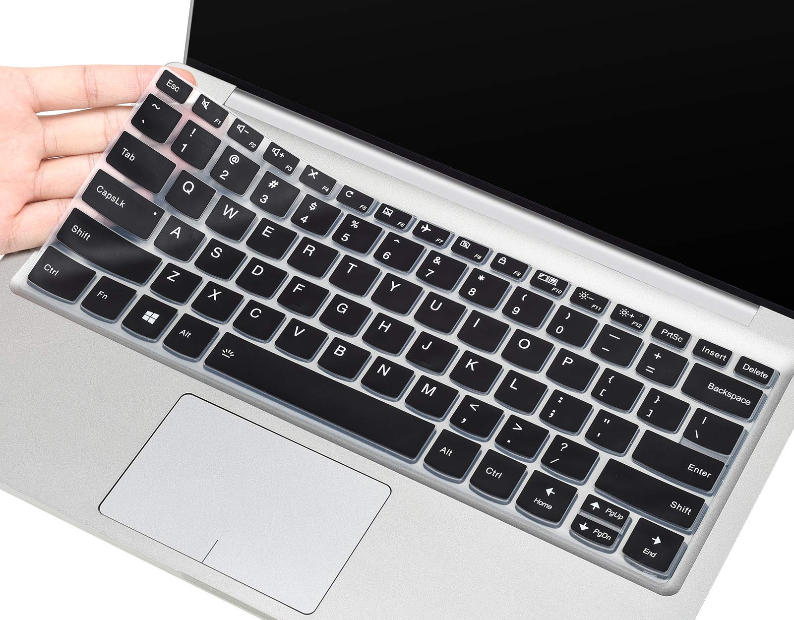 CaseBuy Keyboard Cover for 2019 Release Lenovo Flex 5 14" 2-in-1 Laptop/Lenovo Flex 5 14IIL05 14/ Idepad S540 14 inch/IdeaPad Flex 5 14 inch, Silicone Keyboard Skin Protector, Black