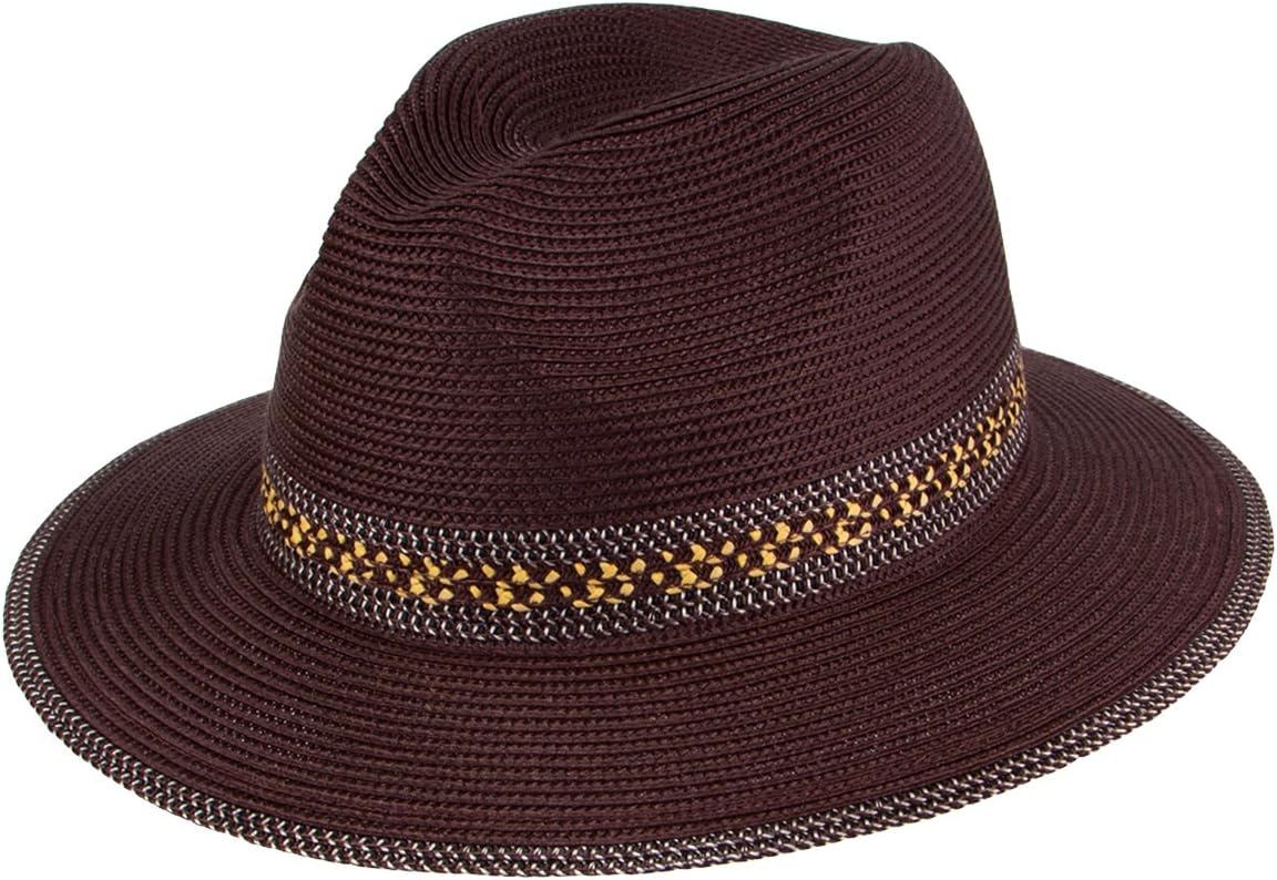 Peter Grimm Viktor Wide Brim Fedora Hat - Brown