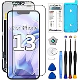 LMQ for iPhone 13 Screen Replacement, 6.1 Inch LCD Screen 3D Touch Display Full HD Digitizer Frame Assembly (A2482 A2631 A2633 A2634 A2635) with Repair Tools +Screen Protector +Waterproof Adhesive