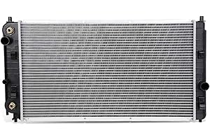 DNA Motoring OEM-RA-2264 Aluminum Core Cooling Radiator Compatible with 97-03 Malibu / 99-04 Alero / 97-99 Cutlass AT, 26-1/4" W X 14-1/8" H X 5/8" D, 1-5/16" Inlet, 1-5/16" Outlet