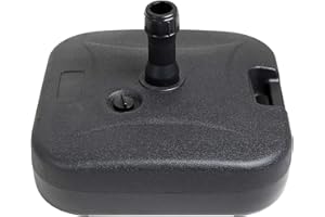 C-Hopetree 87 lb Heavy Duty Water Fillable Outdoor Umbrella Base Stand Square designed to be Used with a Patio Table, Black