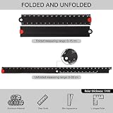 Akozon 30cm Folding Ruler with 0-300mm Length and 0-90° Protractor view 2