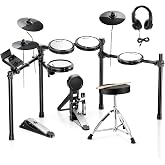 Donner Electric Drum Set for Beginners, Electronic Drum Kit with Quiet Mesh Pads, Bluetooth, Drumsticks, Throne, 5 Pads 3 Cymbals Digital Drum, DED-100(2026)