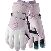 apaepr Winter Ski Gloves for Men & Women, Waterproof Insulated Cold Weather Work Gloves, Touchscreen Snow Gloves for Skiing, Snowboarding, Running, Cycling, Winter Work