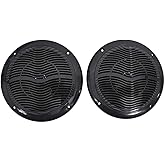 Rockville Pair RMC65B 600W 6.5" Marine Boat Speakers 4-Ohm, Waterproof, 2-Way Audio, Durable Build for Boats and Outdoor Adventures