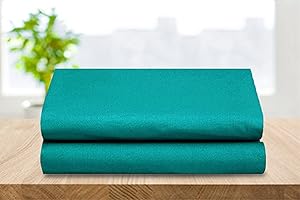 Elegant Comfort 2-Pack Luxury Flat Sheet Premium Hotel Quality Wrinkle and Fade Resistant 1500 Thread Count Egyptian Quality 2-Piece Bed Top Sheet,Twin/Twin XL, Turquoise