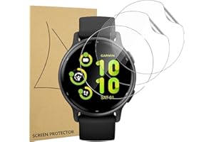 Suoman 6-Pack for Garmin vivoactive 6 Screen Protector, Charger Port + TPU High Definition Clear Protective Film