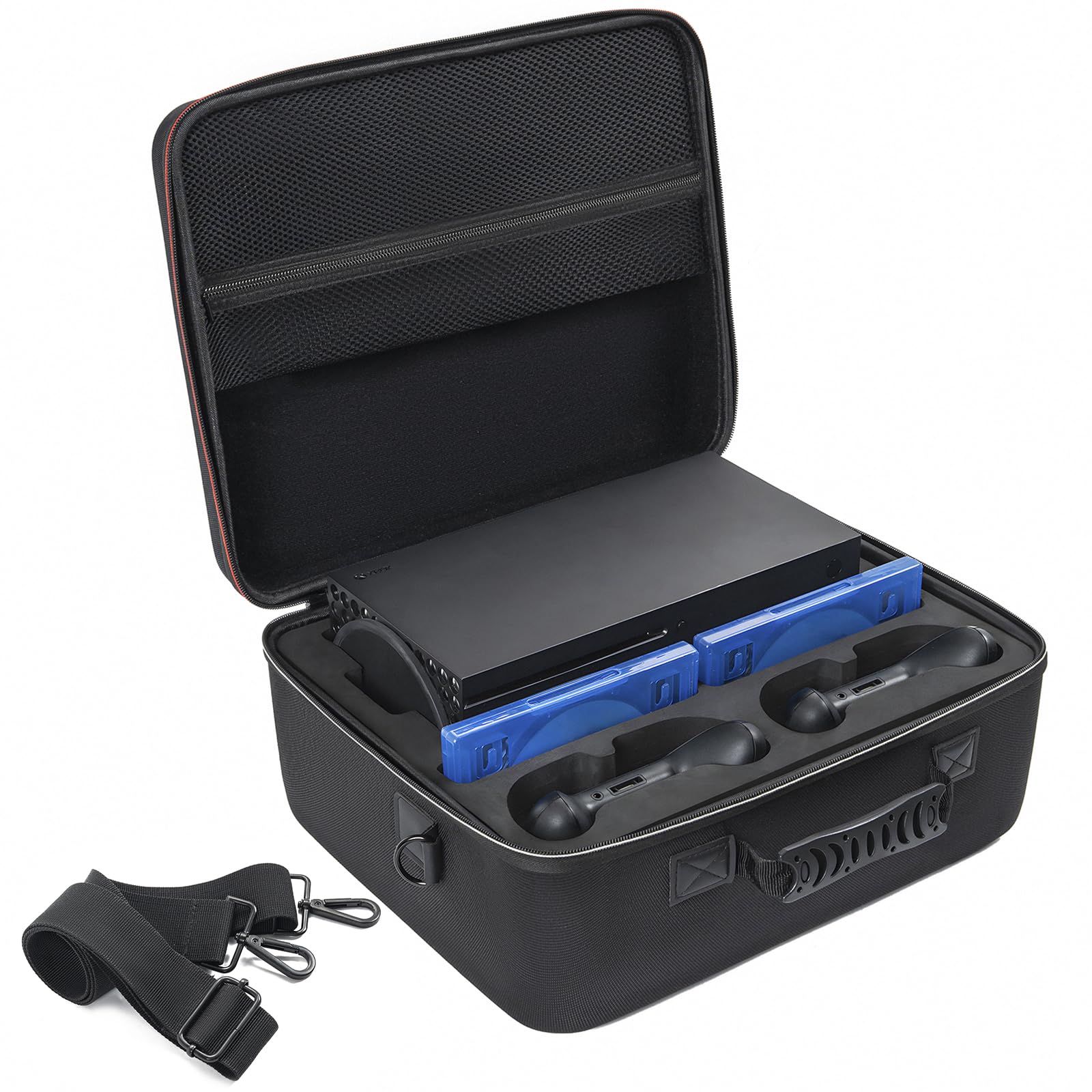 LASUK Hard Carrying Case Compatible Xbox Series X, Travel Professional bag Protective for Xbox Series X Console, Controllers, Cables and Other Accessories