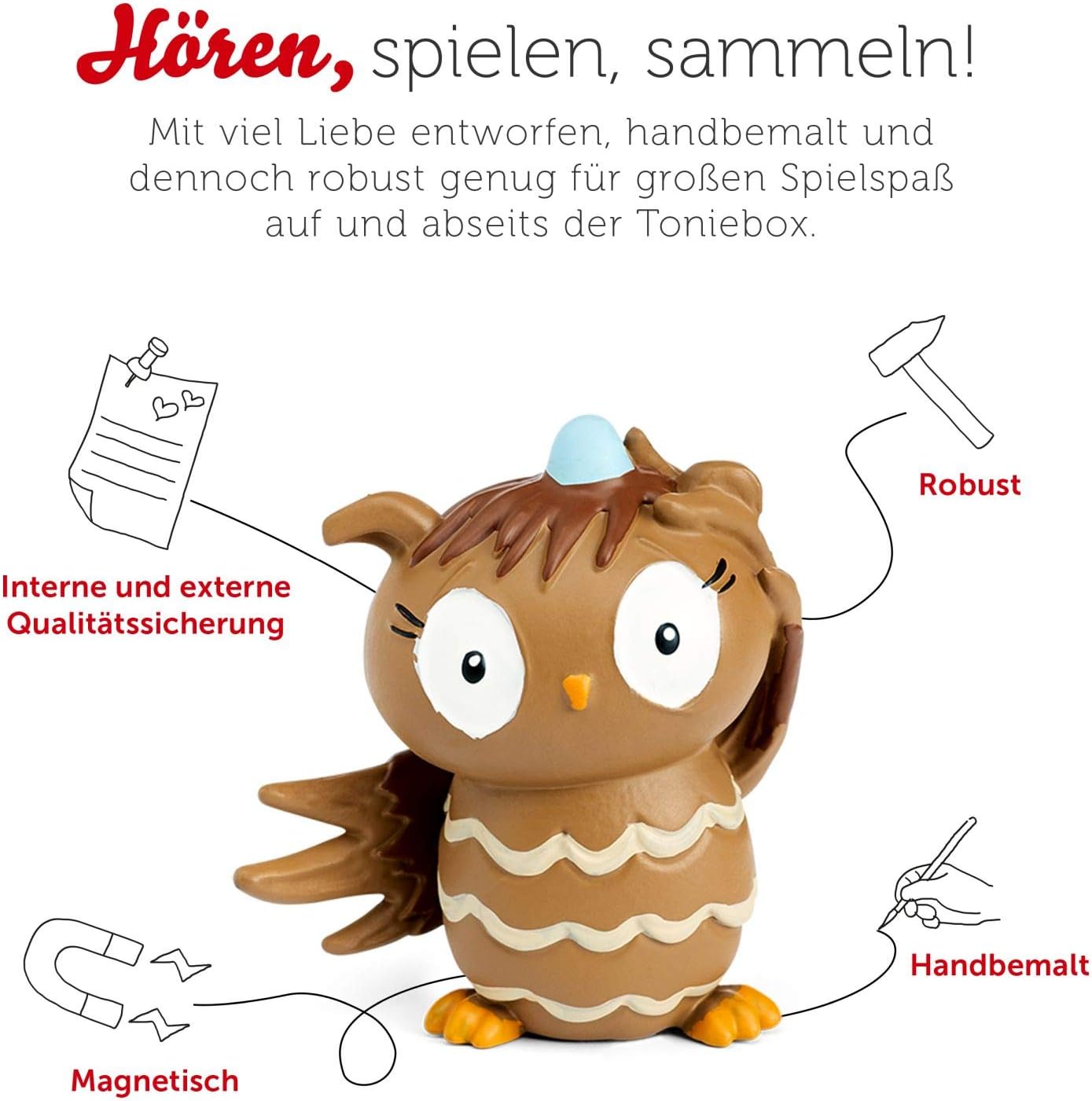 tonies Audio Figures for Toniebox: The Owl with the Beule, Audio Book and Songs for Children Figure - Image 4