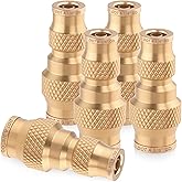 HASAOMOI DOT Brass 1/4" OD x 3/8" OD Union Straight Reducer Union/Coupler | DOT Approved Quick Push to Connect Fittings, Air Line Adapter Air Spring Suspension Kit for Trailers and Air Brake System