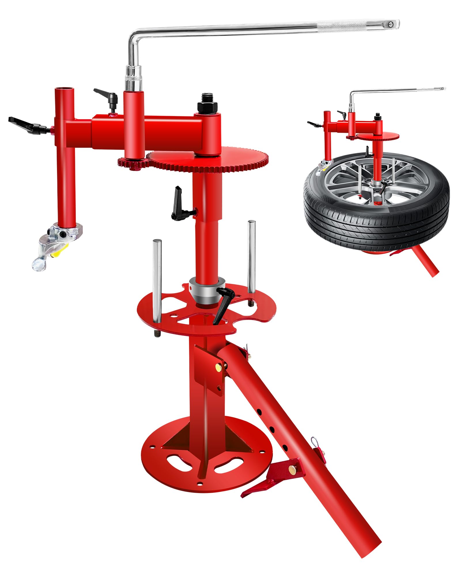 Photo 1 of CGENWDCH Upgrade Manual Tire Changer Machine with Gear Transmission System, 16''-21'' Tire Change, Fit for Car/Truck/Trailer/SUV/RV with 16" and Larger Wheels, Not Suitable for Motorcycles, Bicycles