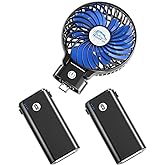 HandFan 10400mAh Powerful Handheld Fan, 40Hrs Long-Lasted Hand Fan Rechargeable, Mini Personal Fans Foldable, Heavy Duty Battery Fans Portable for Travel Beach Concerts Cruise Makeup(Blue Blade)