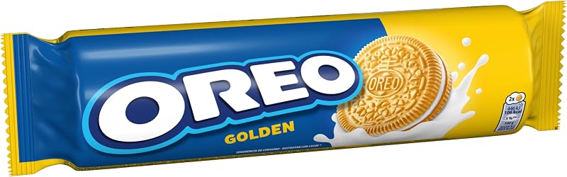 Biscoitos oreo golden baunilha recheados com creme sabor baunilha 154g