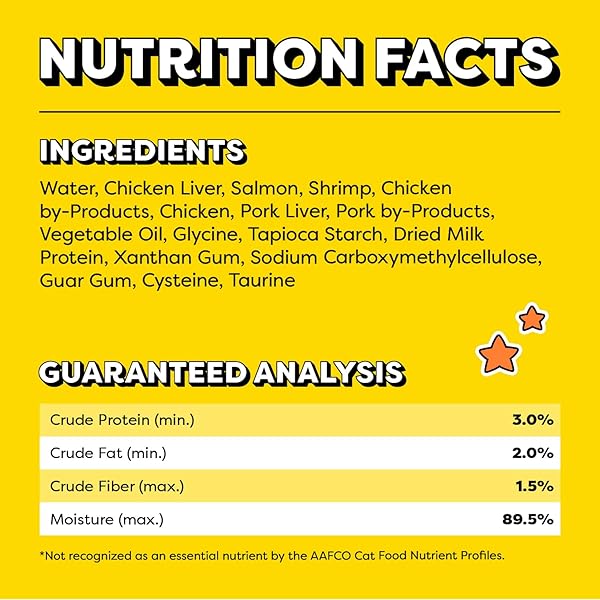 TEMPTATIONS CREAMY PUREE SQUEEZABLE LICKABLE CAT TREATS, WET CAT TREATS WITH SALMON AND SHRIMP, 0.42 OZ. TUBES, 16 COUNT