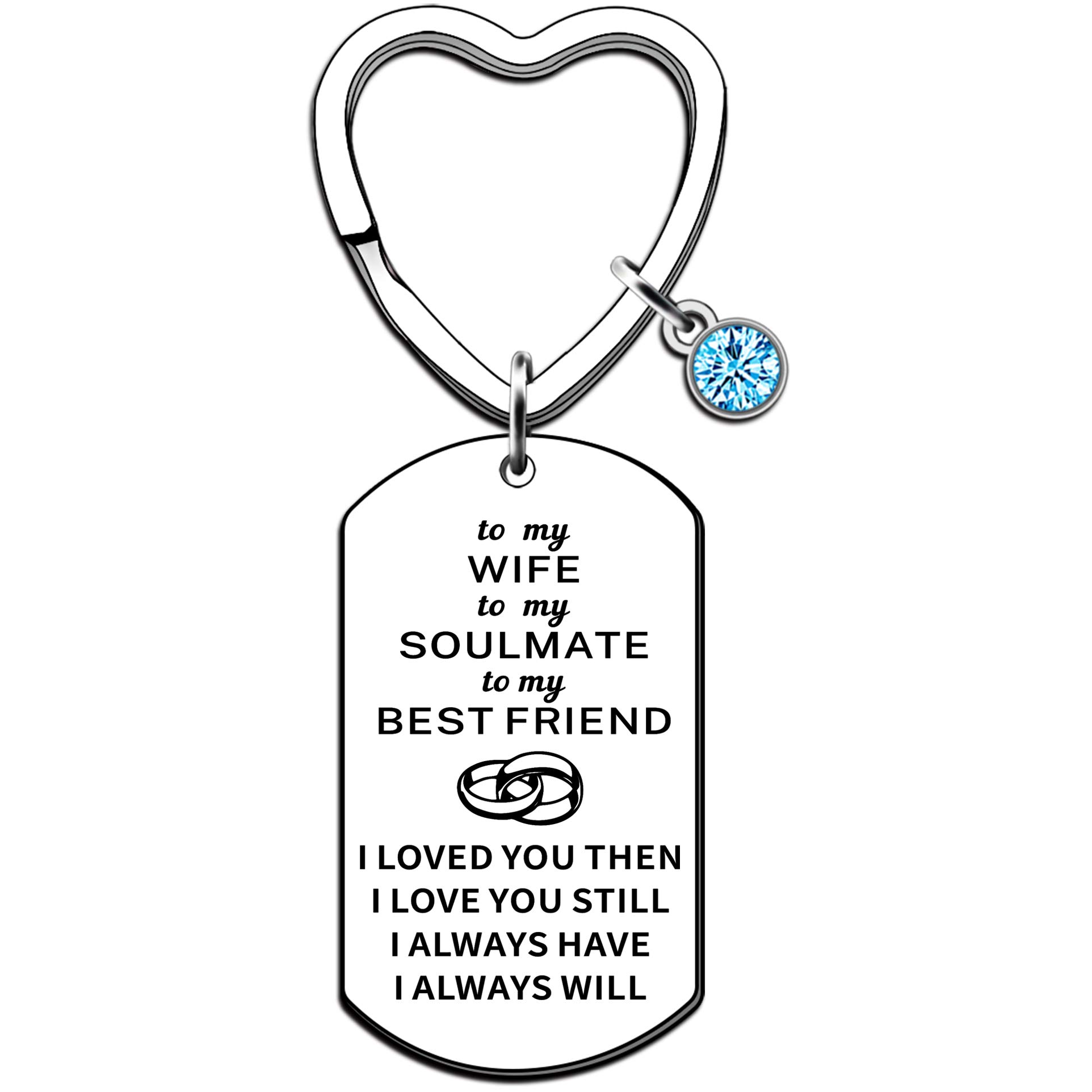 JMIMO Wife Keyring Gifts from Husband Anniversary Valentines Birthday Gifts for Wife Wify Bride Fiancee