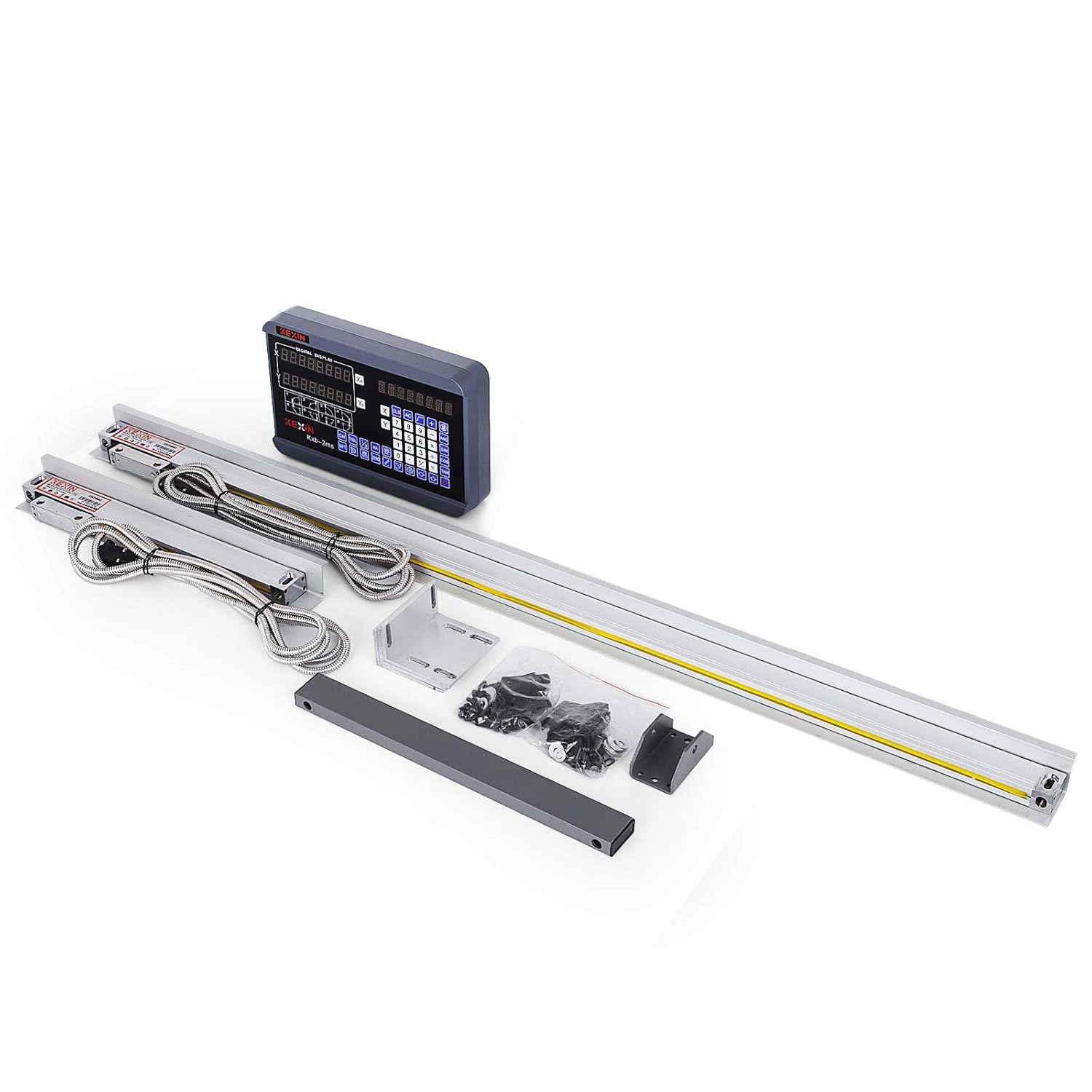 VEVOR 2 precision linear scales with lengths of 250mm and 1000mm (10