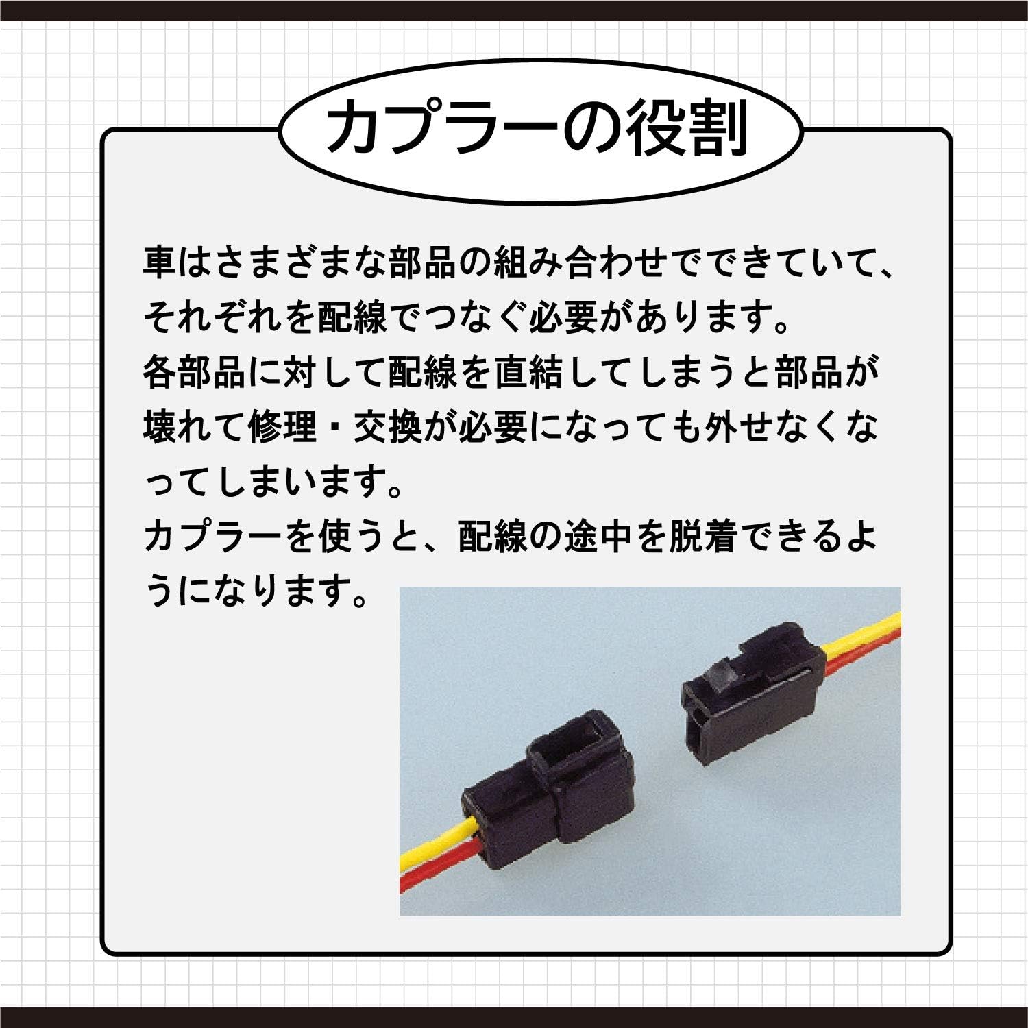 Amazon エーモン カプラー2極 適合コード 0 08 0 3sq相当 1セット 2810 車 バイク 車 バイク
