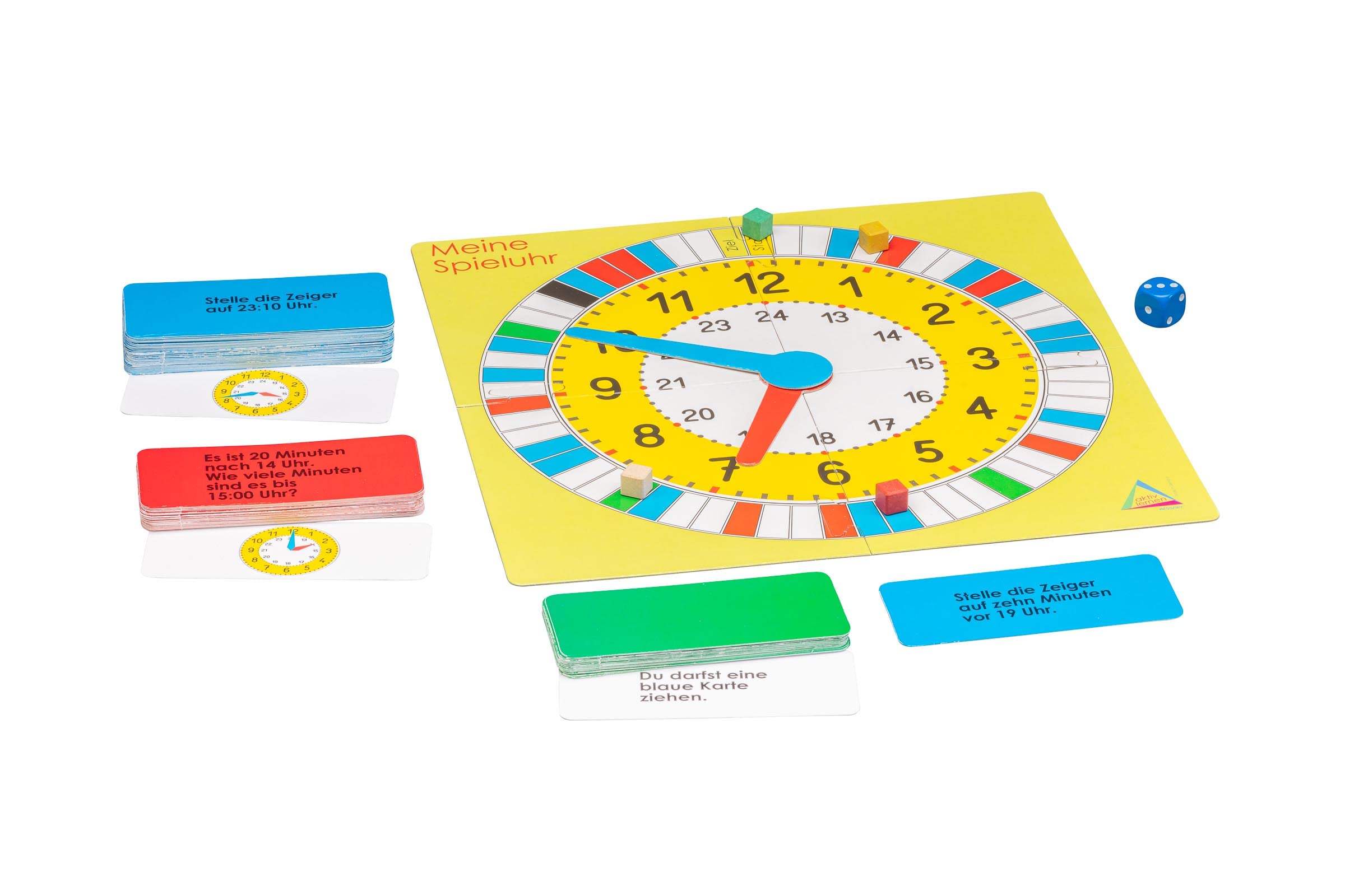 WISSNER 200090.IMP Time Math Game, Educational Game for 2-4 Players, Learning from Analogue and Digital Clock Display, Playful for Learning Success