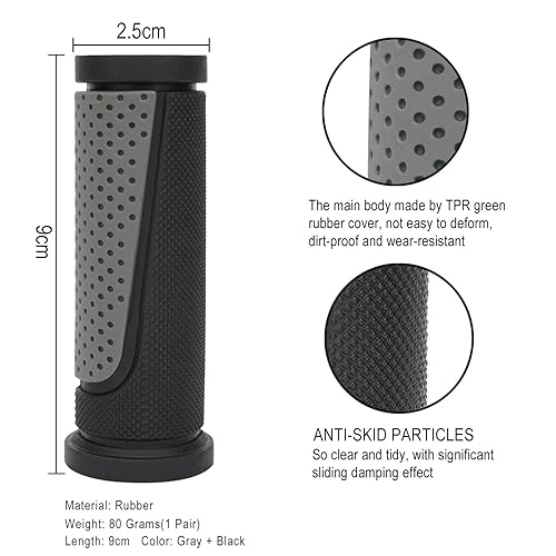 TOPCABIN 2X Short Mini Handlebar Bicycle Grips Fit Many Standard