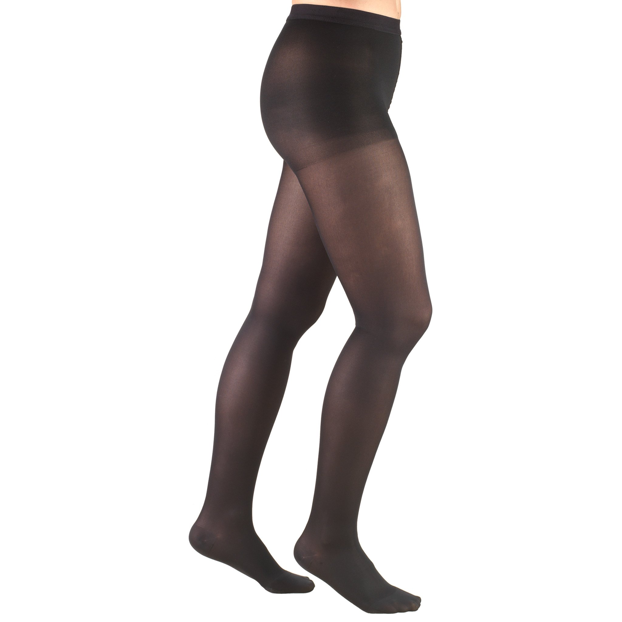 Photo 1 of Truform Women's Compression Pantyhose, 20-30 mmHg, Opaque Hosiery Support Shaping Tights, Black, Large