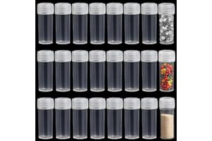 SBYURE 120 Pieces 5 ML Plastic Sample Bottles Vial Storage Mini Clear Storage Case with Lid Vial Storage Container Test Tube for Small Items