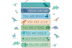 WAKOSAN Dinosaur Room Decor for Boys Girls Kids Room Decor, Dinosaur Wall Art, Little Kids Bedroom Decorations,Toddler Classroom Deco for Boys, Dino Nursery Wall Decorations(Dinosaur)