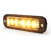 ECCO LED High-Intensity Directional Amber 0.76 amps 12V 24V Surface Mount Warning Light Waterproof Construction Caution Lights for Truck off Road car Commercial Vehicles, 5 Year Warranty