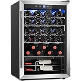 EUHOMY 45 Bottle Wine Cooler Refrigerator, Small Wine Fridge for Red, White and Champagne, 4.5 Cu.ft Mini Fridge with Adjust Temperature, Black on Fridge.com